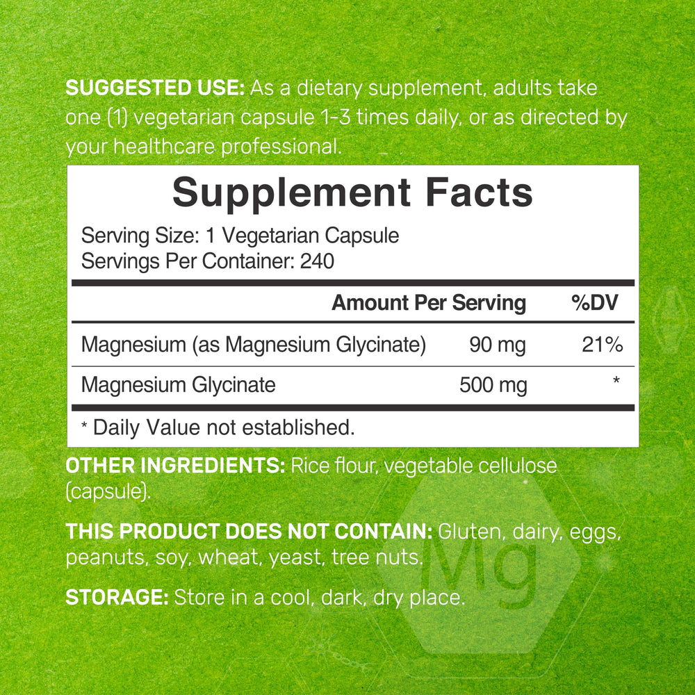 Deal Supplement Magnesium Glycinate veggie capsules pack ready for daily use.