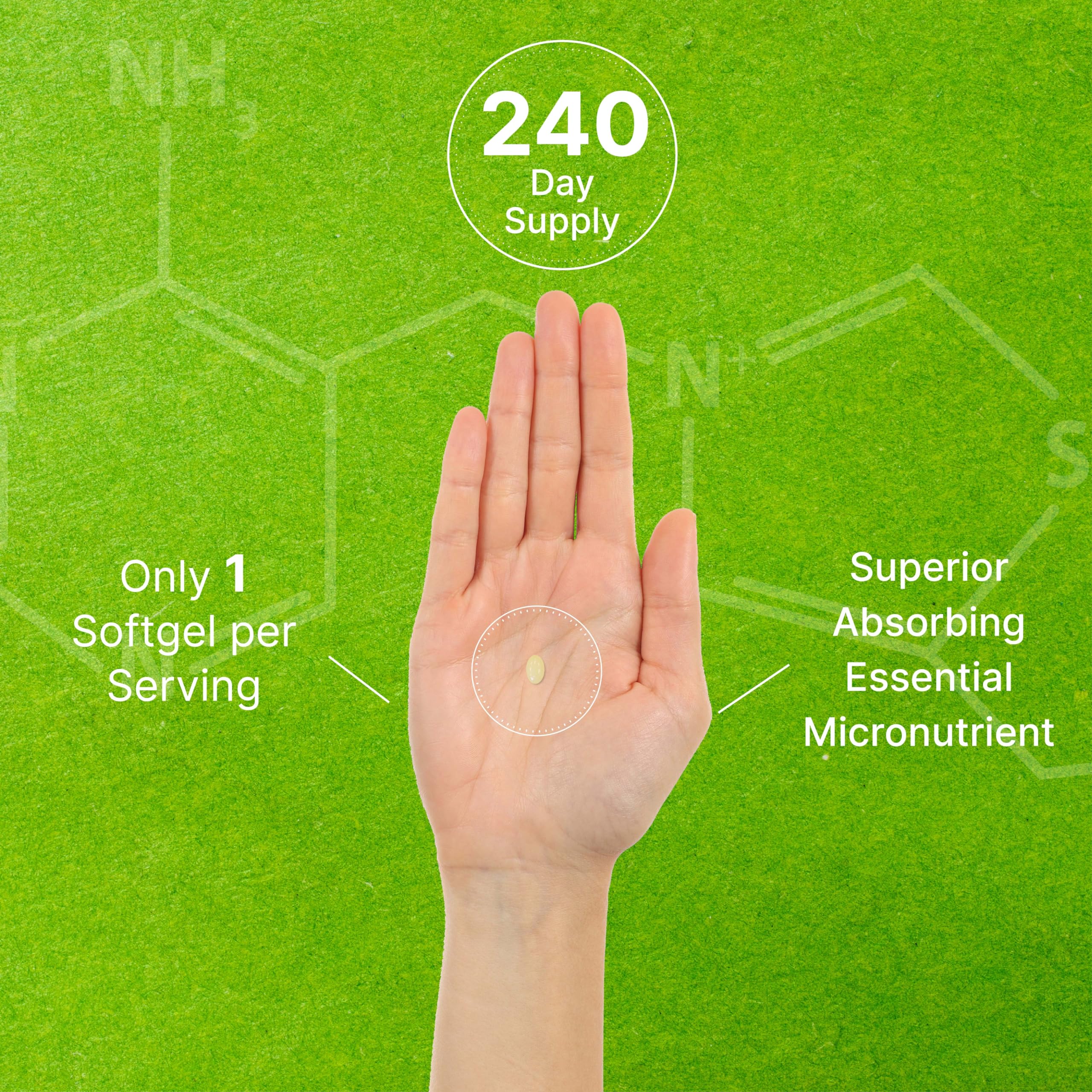 Deal Supplement menaquinone-7 in coconut oil matrix for high bioavailability potential.