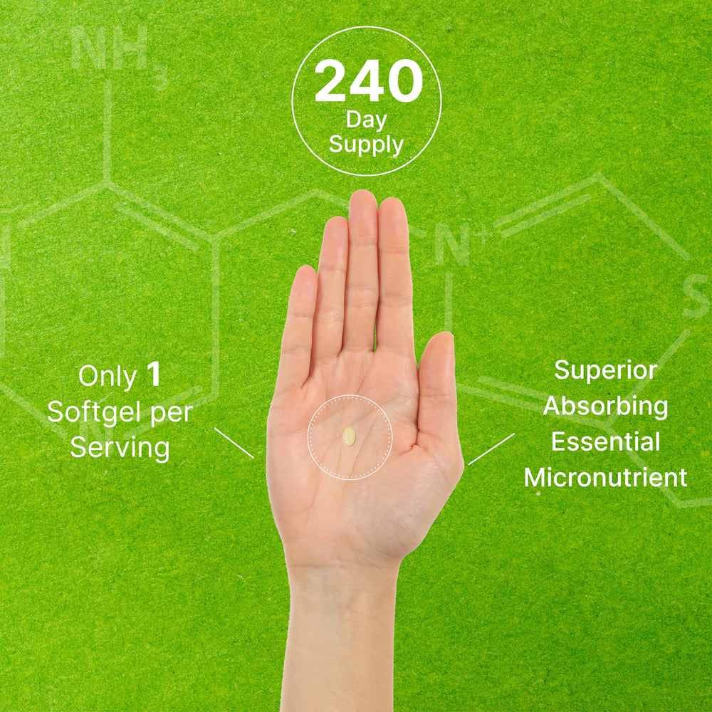 Deal Supplement menaquinone-7 in coconut oil matrix for high bioavailability potential.