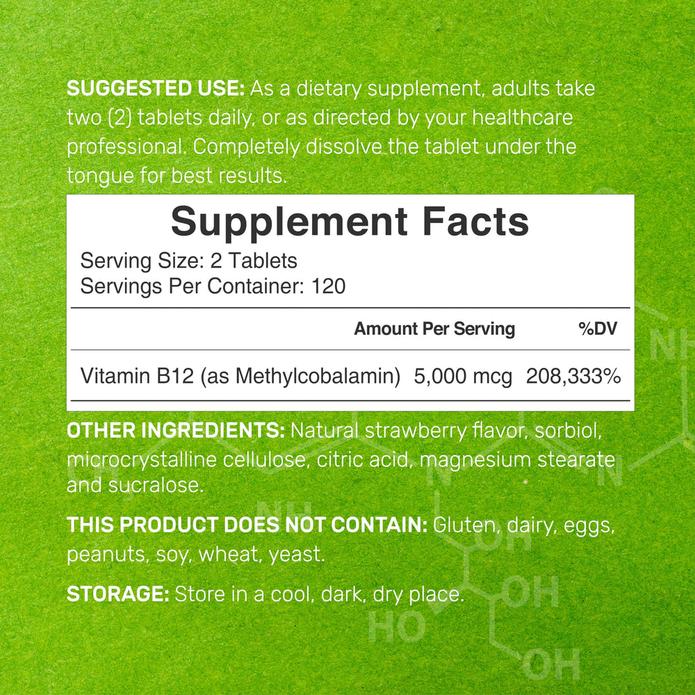 Vegan label on bottle highlights GMO-free and allergen-free formula.