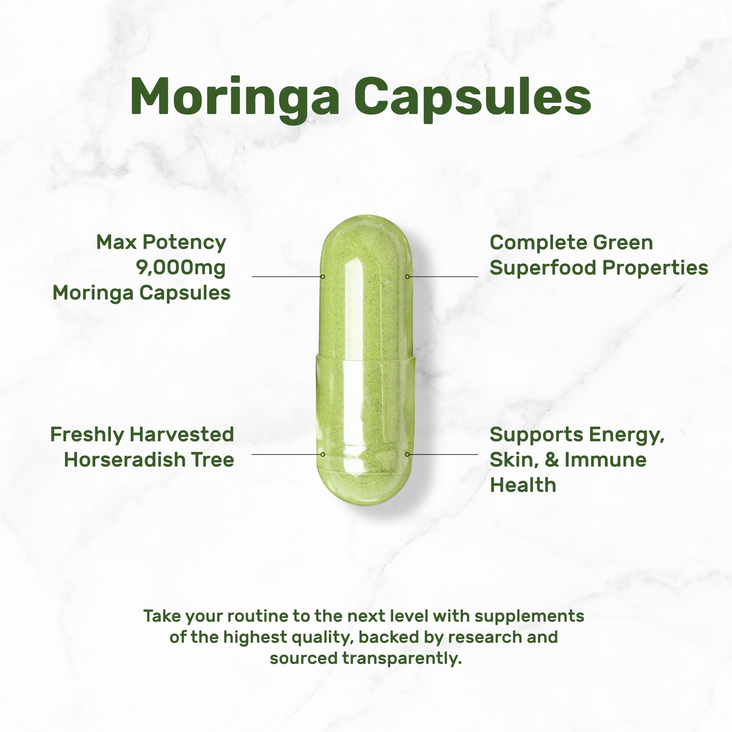 DEAL SUPPLEMENT Moringa Capsules shown for daily use and routine energy.
