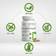 DEAL SUPPLEMENT Mullein Leaf capsules, 240-count, easy to swallow