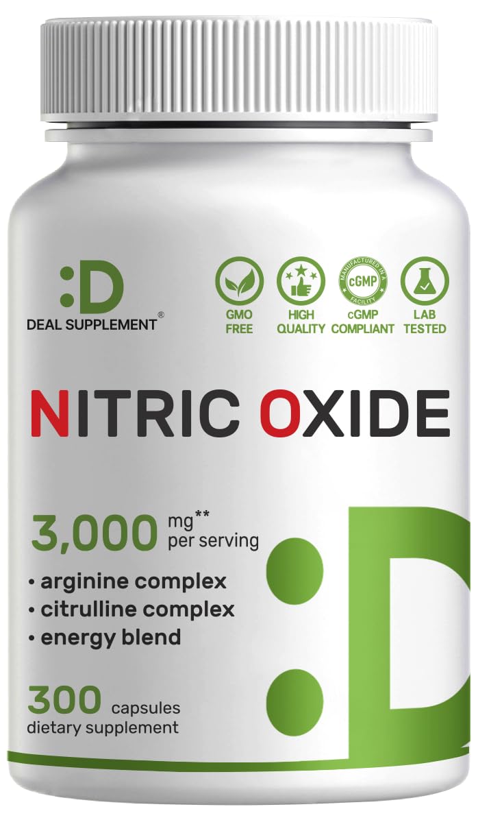 DEAL SUPPLEMENT Nitric Oxide bottle pour for steady pre-workout energy