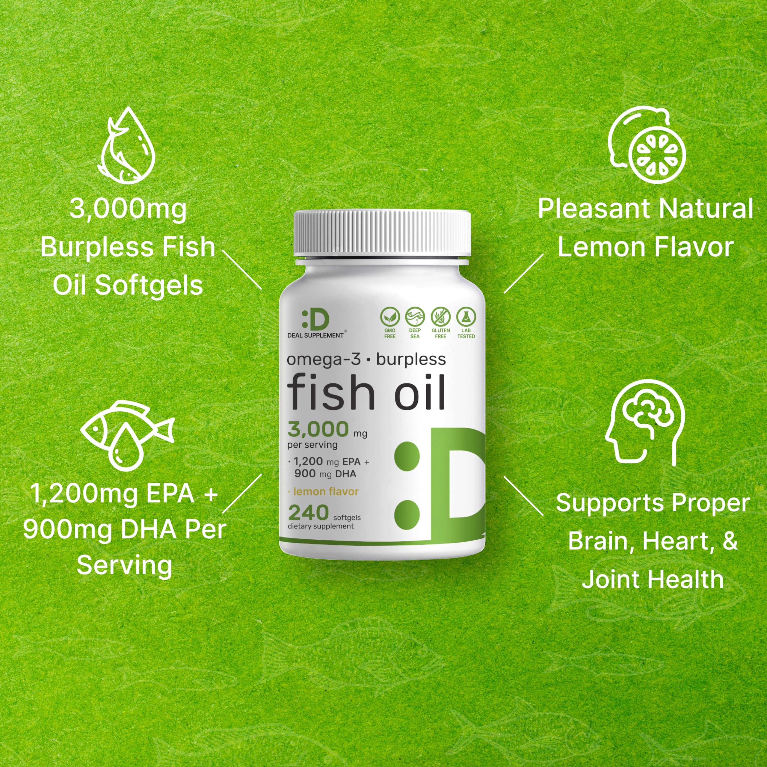 DEAL SUPPLEMENT wild caught fish oil sourced from deep ocean waters