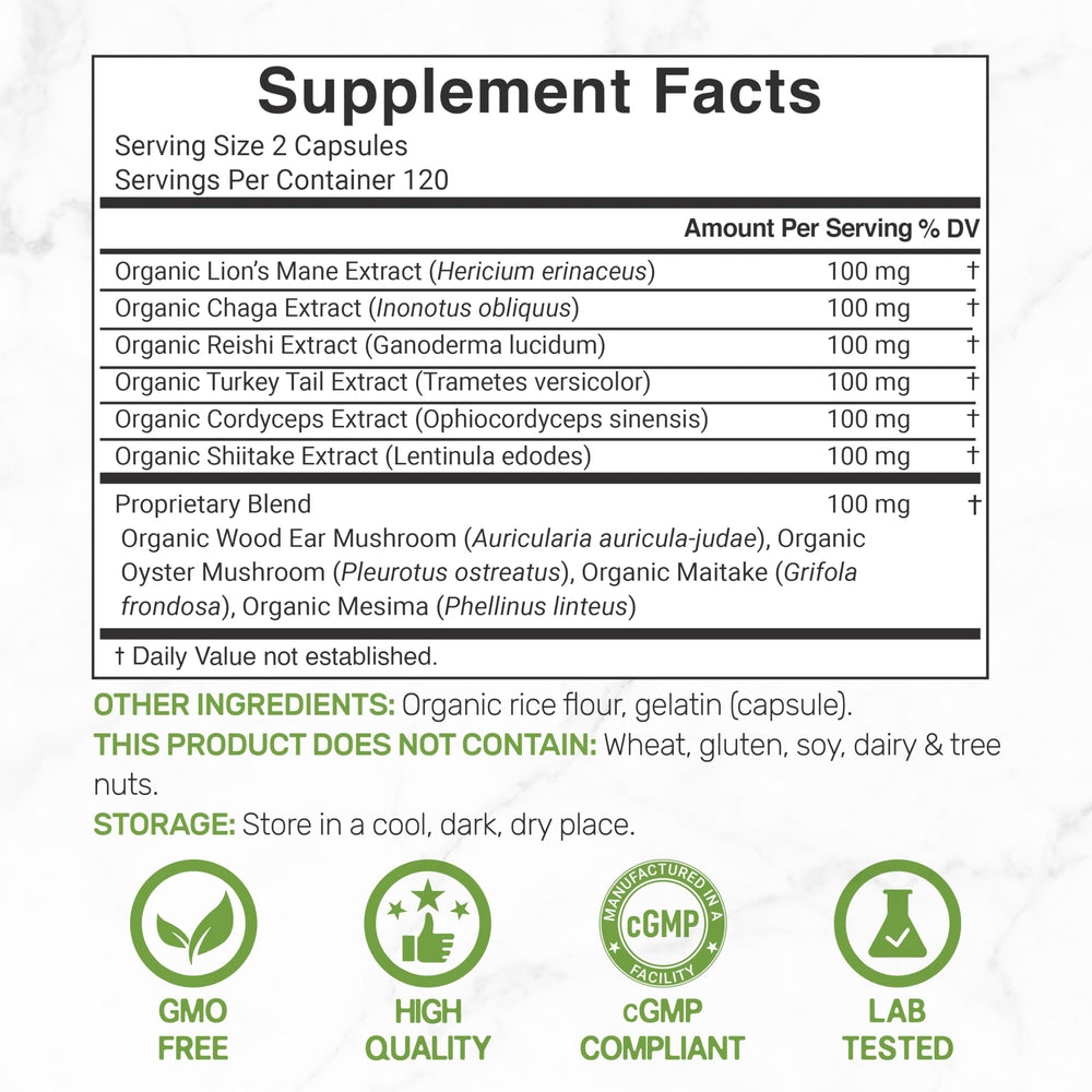 Deal Supplement Mushroom capsules ready for convenient daily use