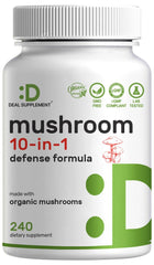 Deal Supplement Organic 10-in-1 mushroom bottle for daily wellness