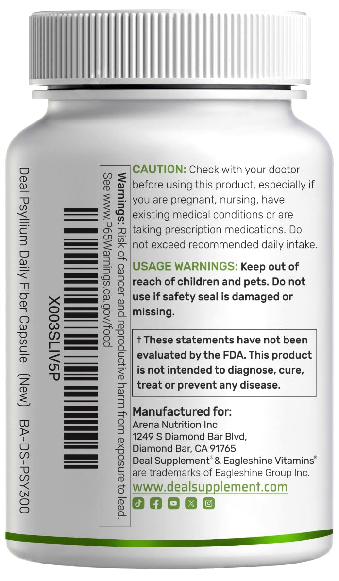 Deal Supplement bottle on kitchen counter ready for daily fiber routine