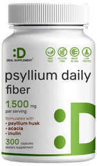 Deal Supplement Psyllium Husk 1500mg bottle for daily fiber support