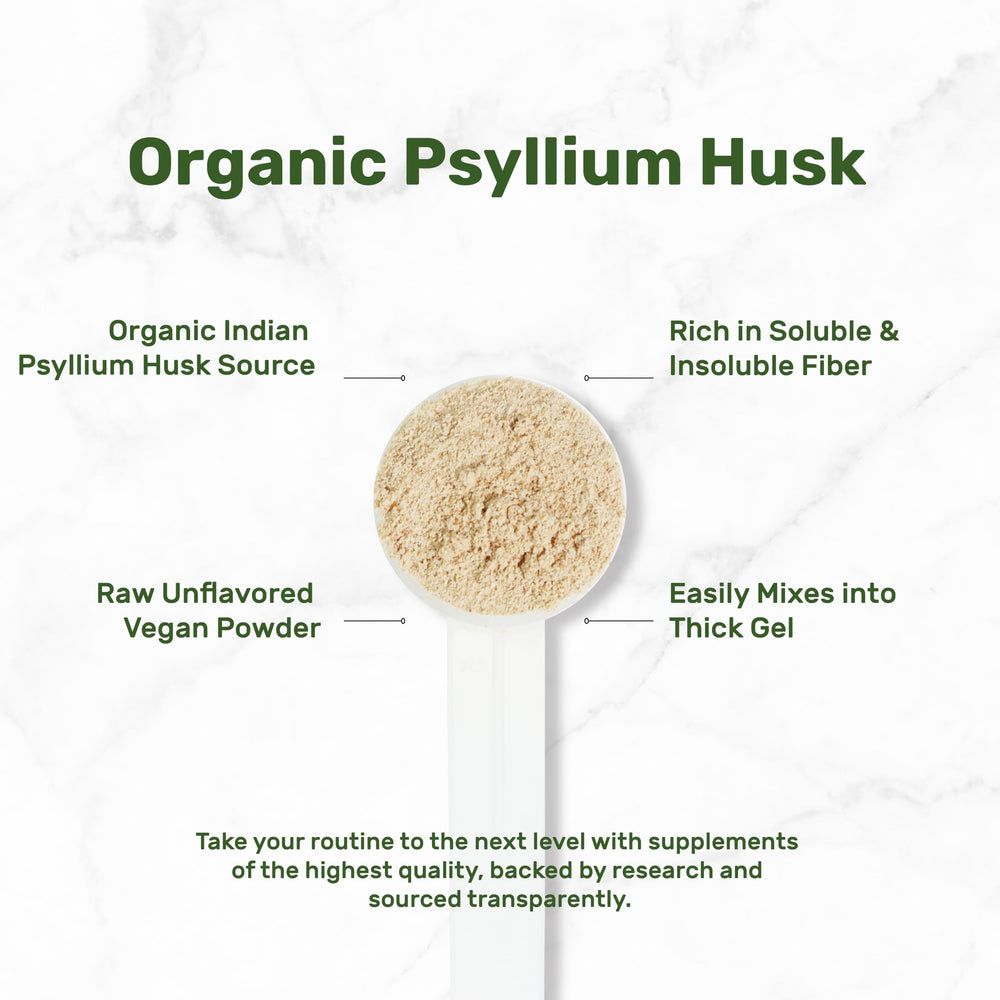DEAL SUPPLEMENT psyllium husk powder dissolving in water to form a gel