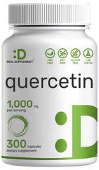 Deal Supplement Quercetin 1,000mg bottle close-up highlighting high-dose formula