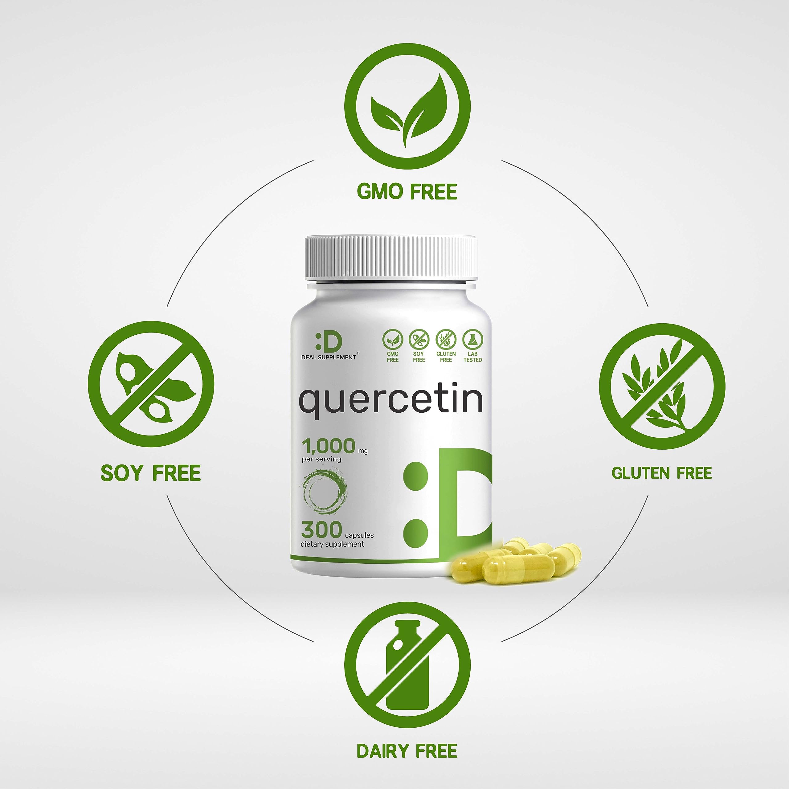 Deal Supplement Quercetin 1,000mg label details show dihydrate form and source