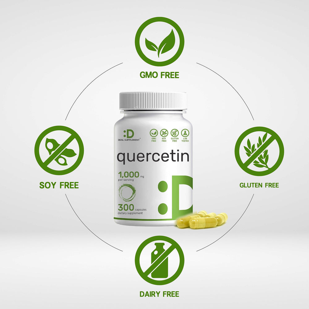 Deal Supplement Quercetin 1,000mg label details show dihydrate form and source