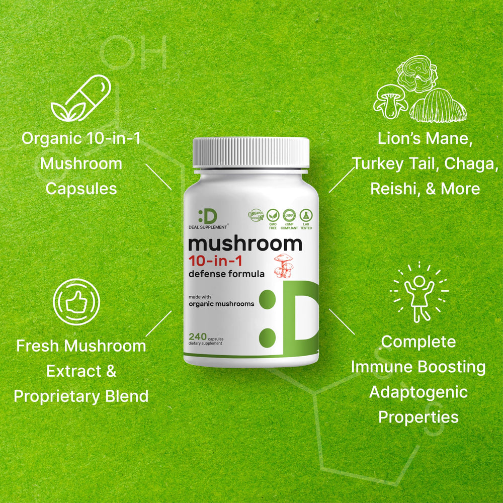 Deal Supplement Reishi-Chaga-Turkey Tail blend for immune balance