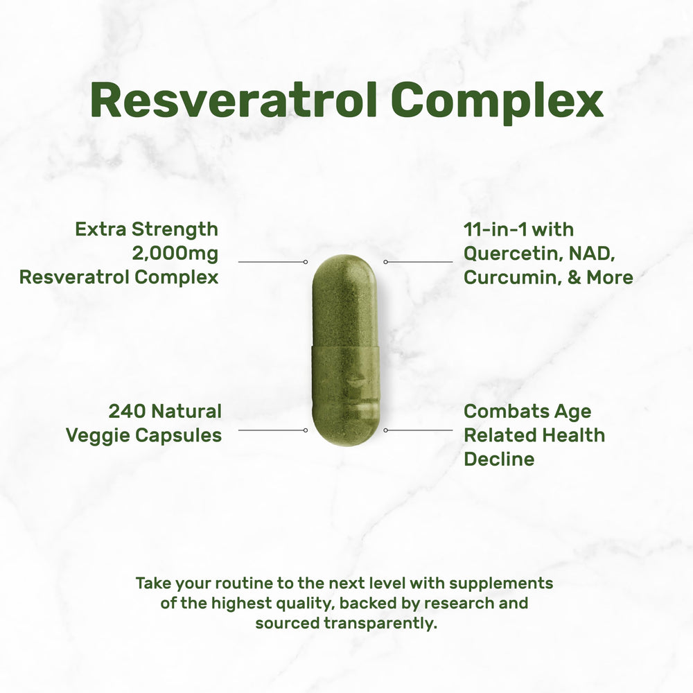 DEAL SUPPLEMENT Resveratrol Complex bottle pouring for easy daily use.