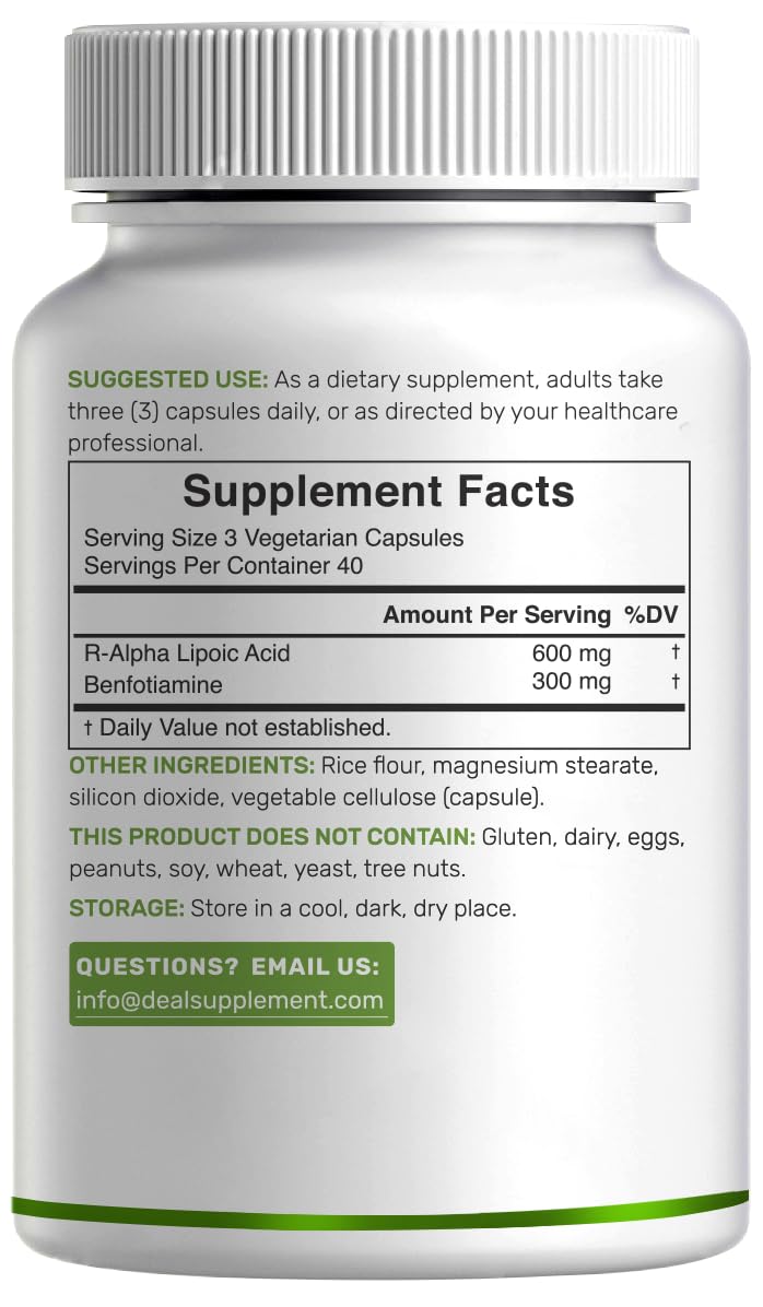 DEAL SUPPLEMENT Serving size illustration with three capsules