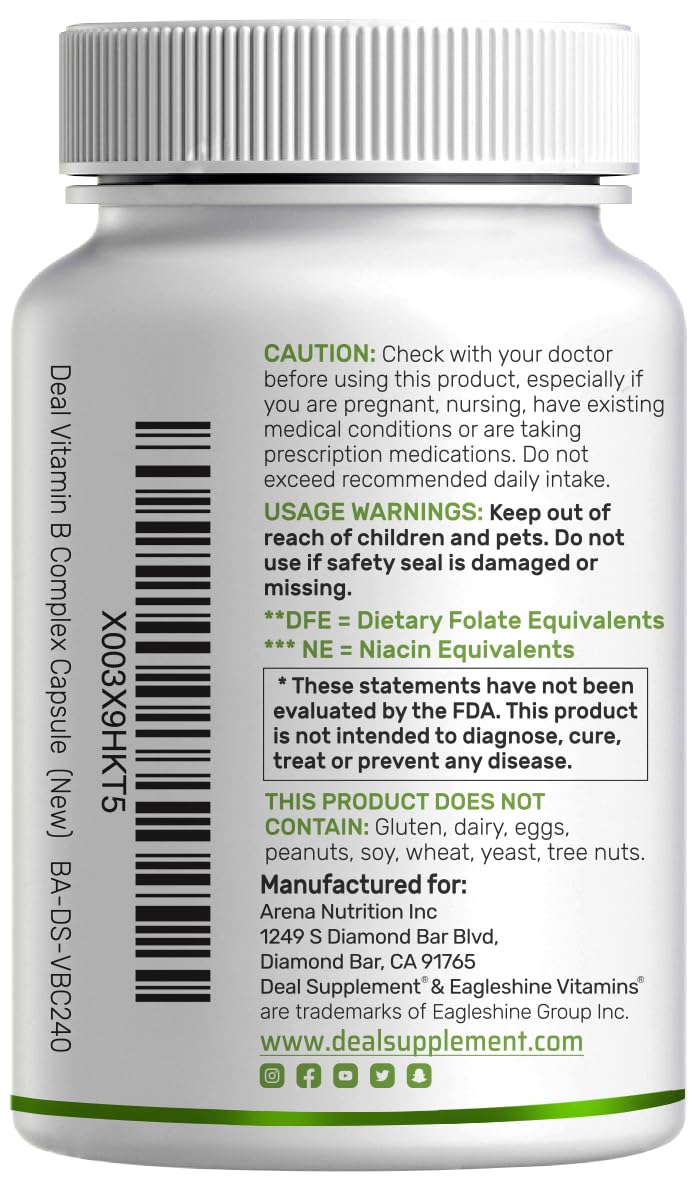 DEAL SUPPLEMENT two-capsule serving for balanced daily intake.