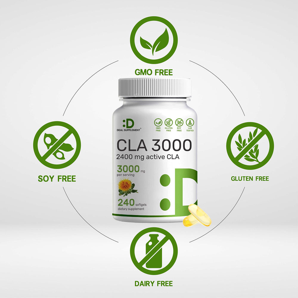 DEAL SUPPLEMENT Ultra Strength CLA bottle on workout shelf signals fitness support.
