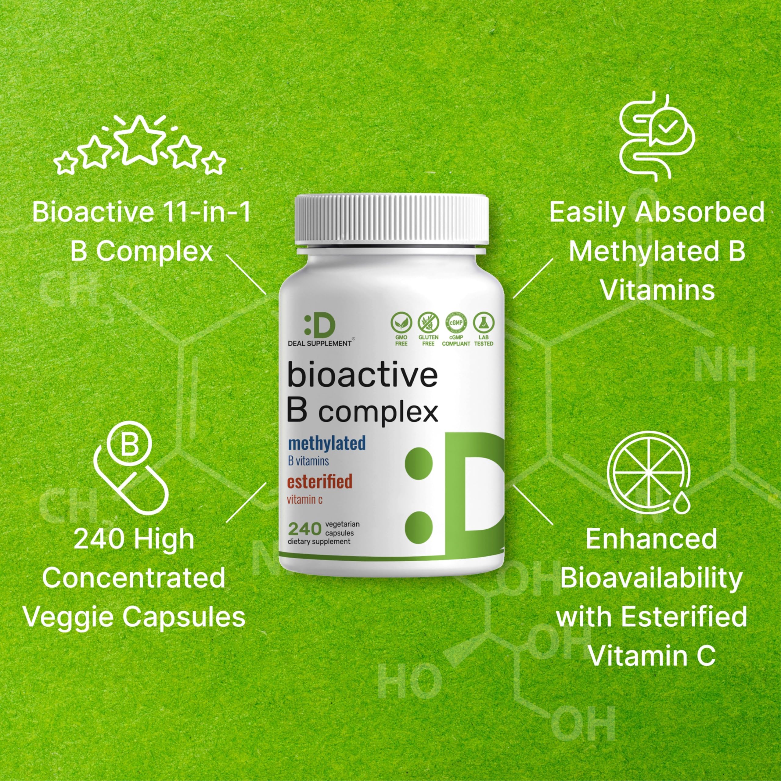 DEAL SUPPLEMENT US-made non-GMO bottle underscoring quality.