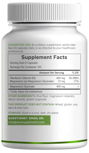 Deal Supplement Vitamin B2 capsules being poured for easy daily use.