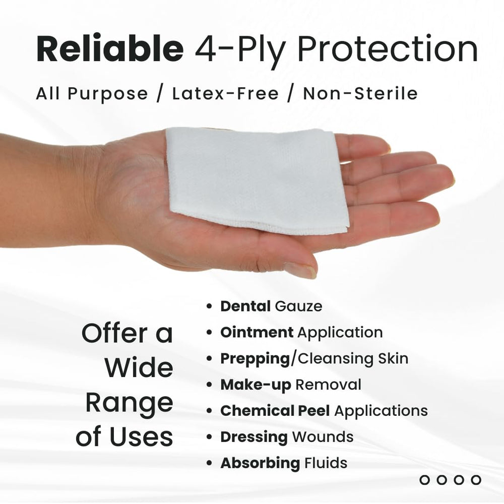 Dealmed 4x4 gauze sponges multi-purpose cleaning and prep