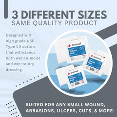 Dealmed 4x4 gauze pad dispenser keeps first aid kit organized.