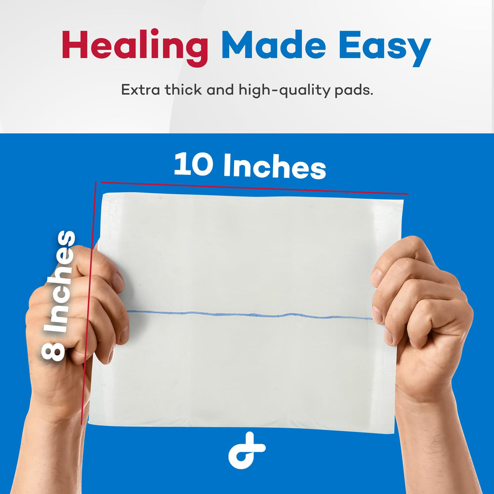 Dealmed 24-pack box keeps pads ready for quick access.