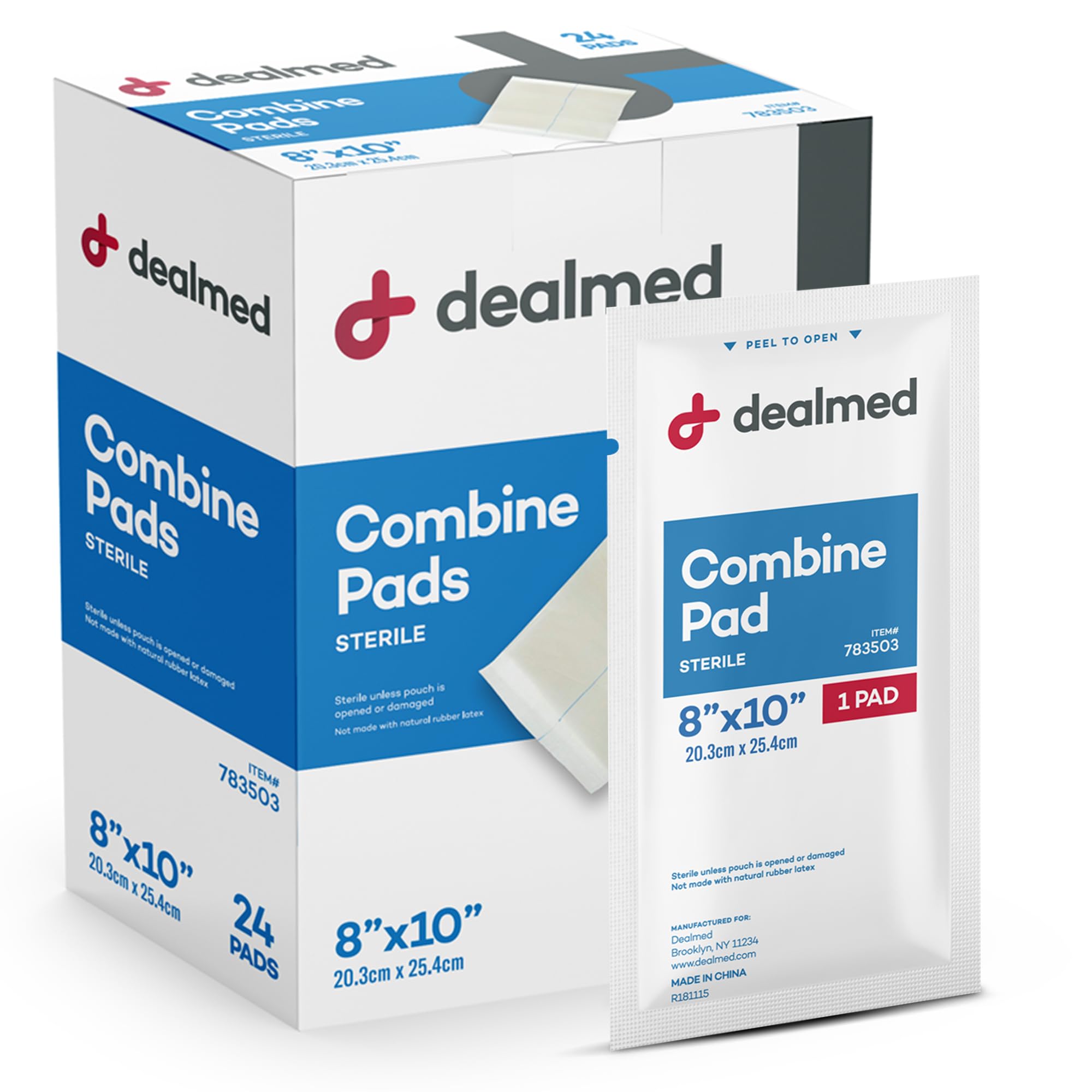 Dealmed ABD pads support first aid kits in hospitals and emergencies.