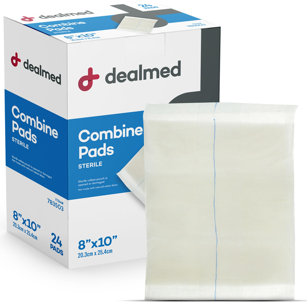 Dealmed wound pads ready for EMTs and clinical settings.