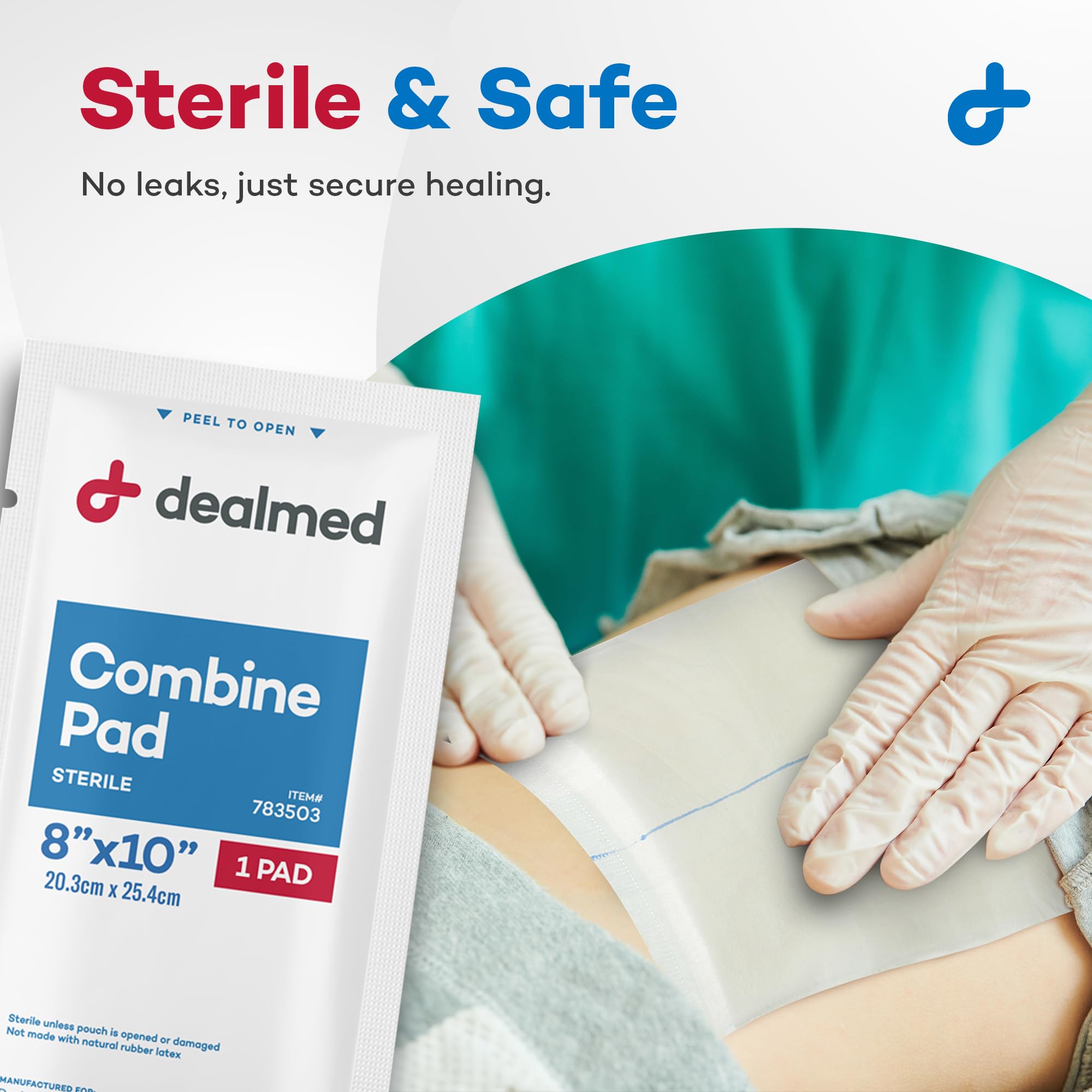 Dealmed non-woven soft outer layer provides comfortable skin contact.
