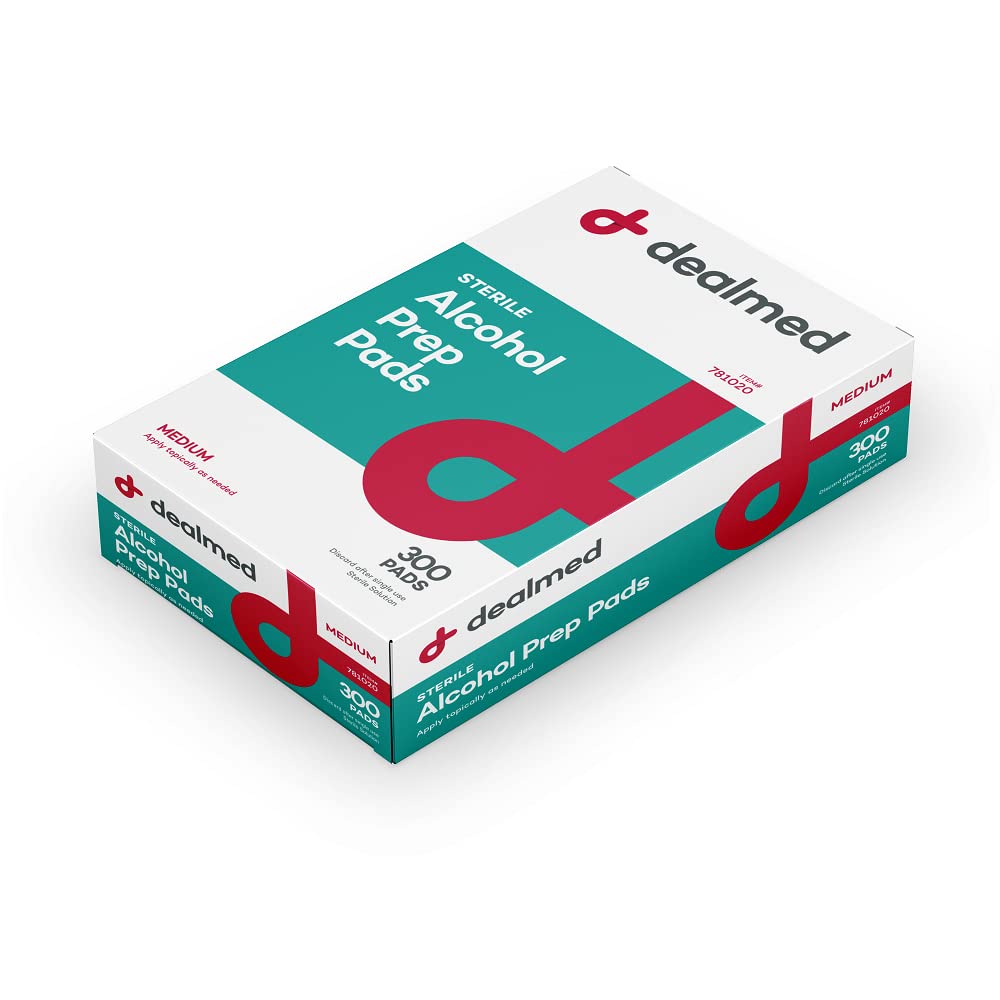 Dealmed individually wrapped pads for sterile, mess-free on-the-go use