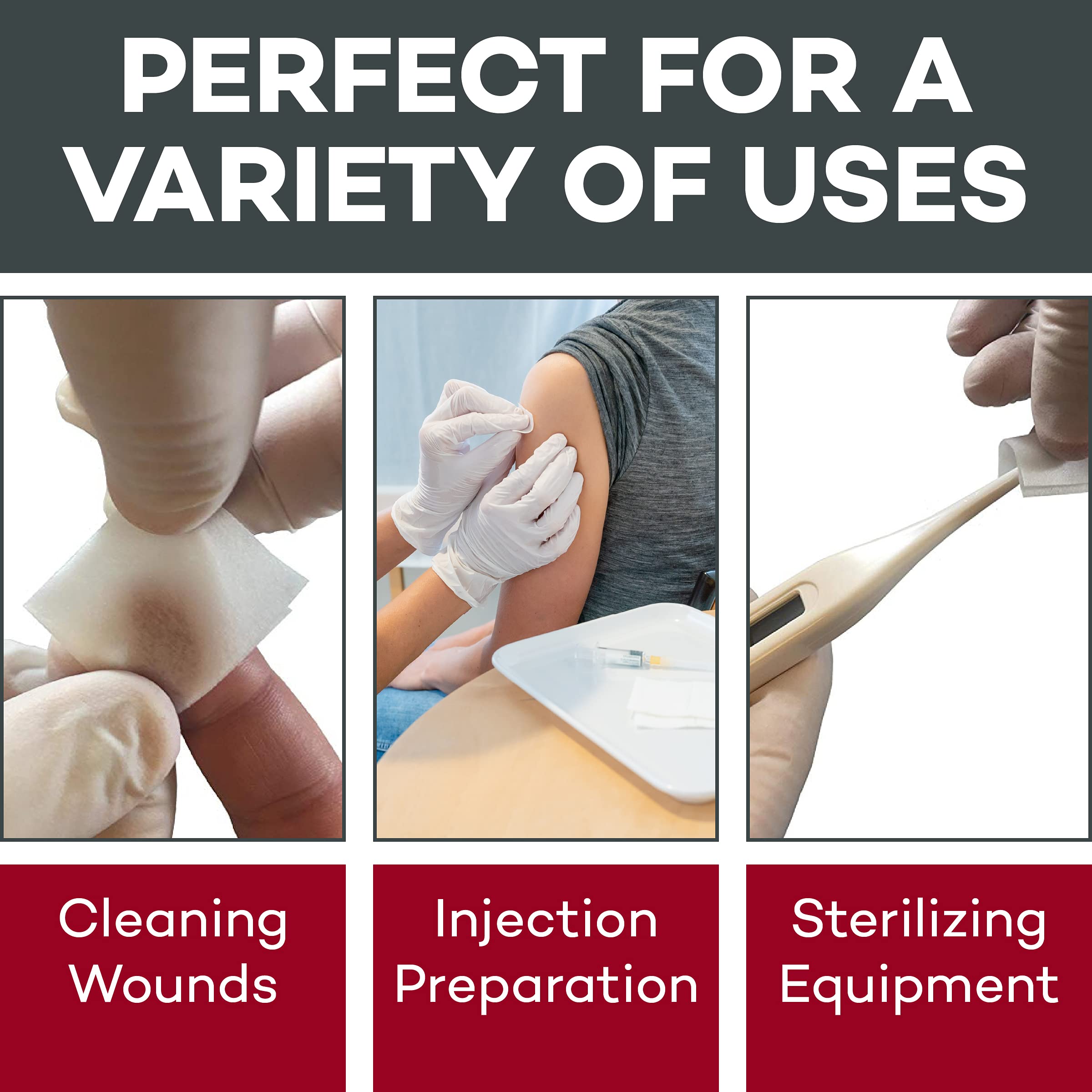 Dealmed pads for IV site cleaning and sensitive skin areas