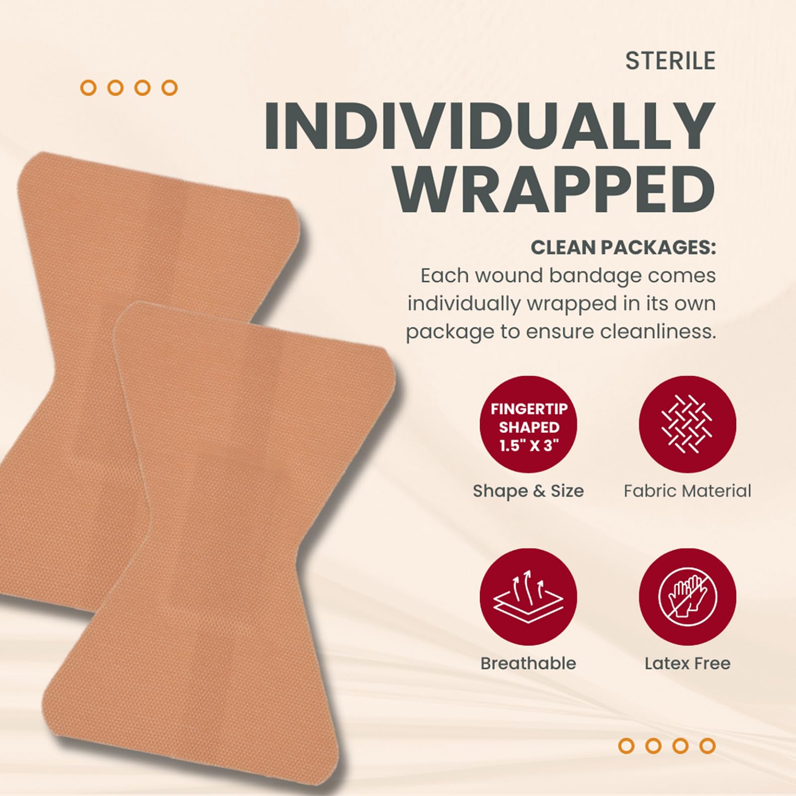 Dealmed latex-free bandage reduces irritation during healing