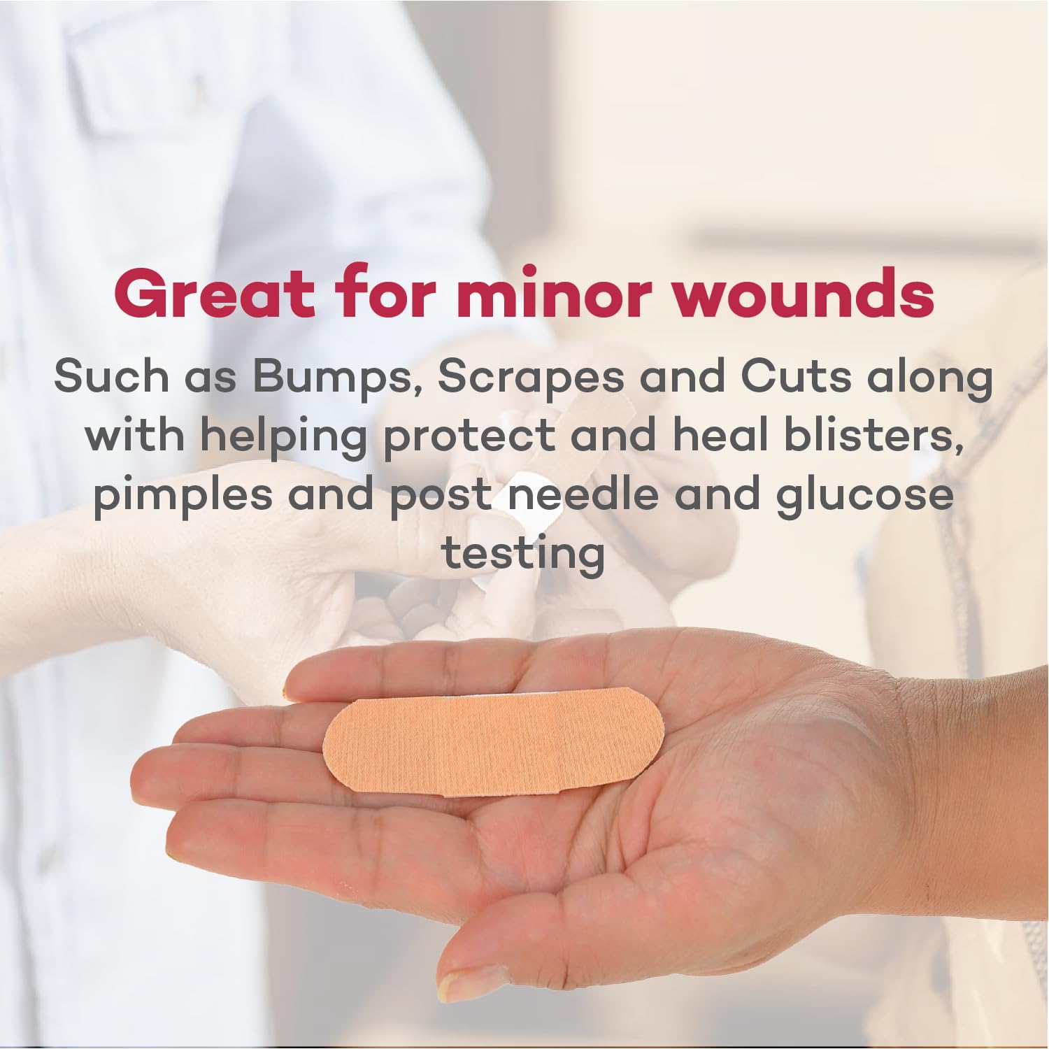 Dealmed bandage protects small wounds like scrapes and blisters
