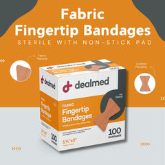 Dealmed fingertip bandage shows flexible, breathable wear for finger injuries