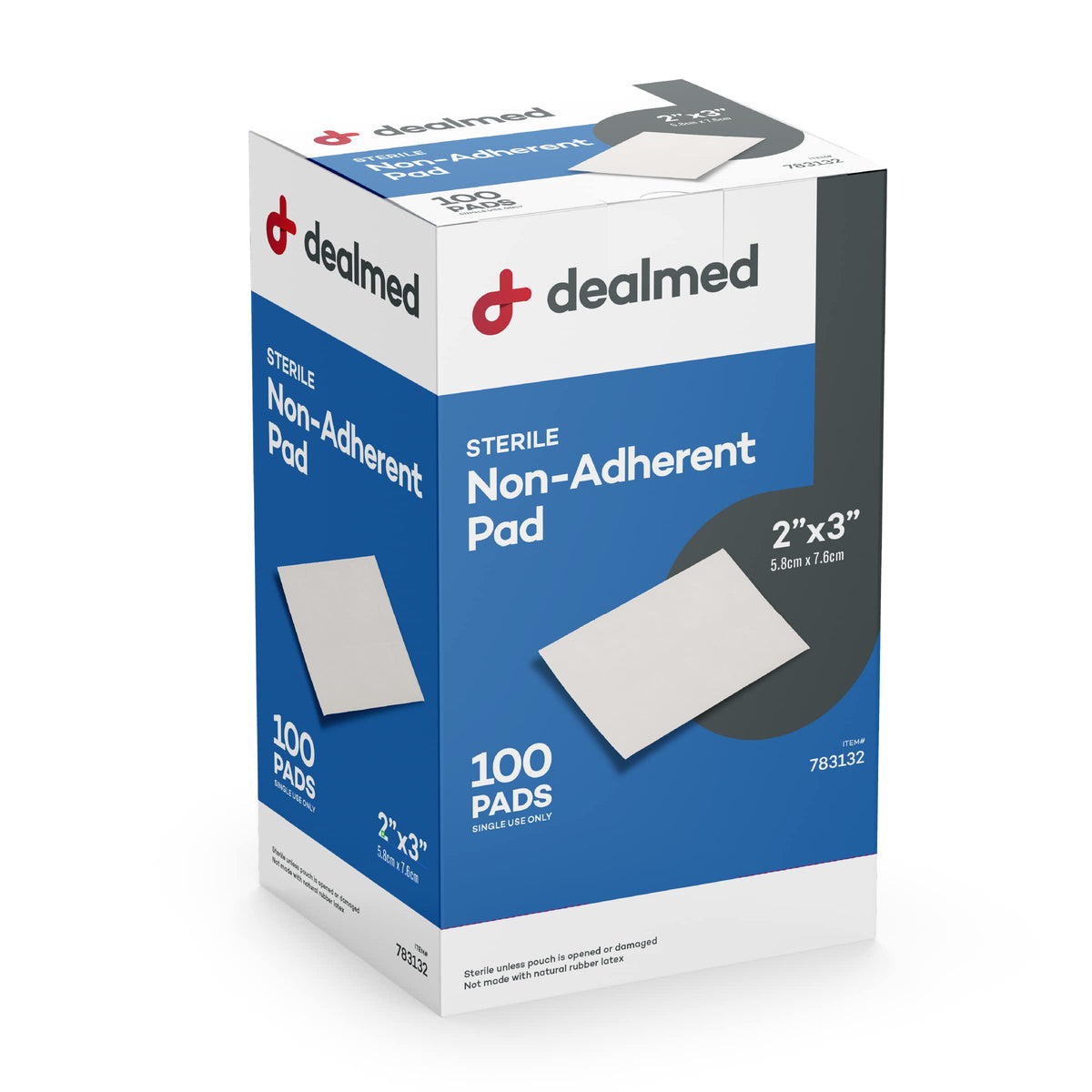 Gasas no adherentes 2x3 de Dealmed en caja de 100 para retirada suave