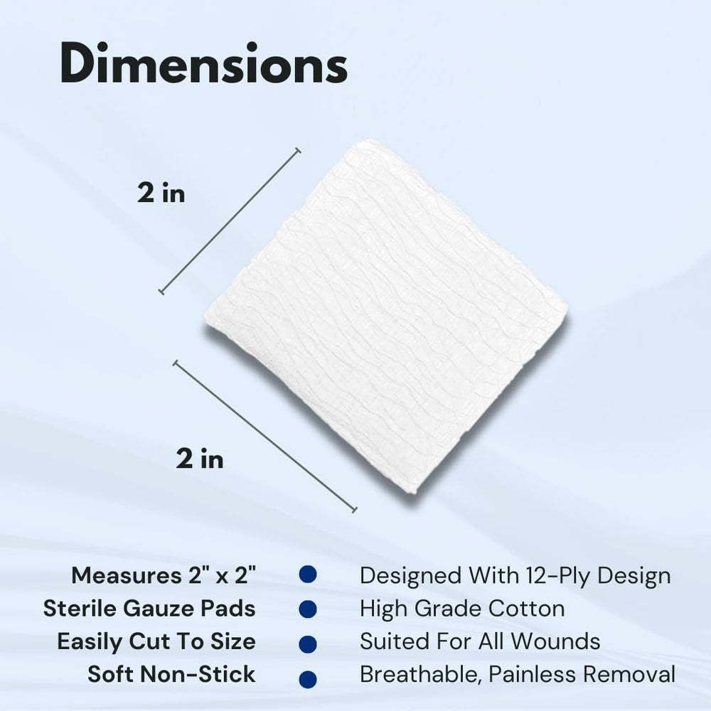 Individually packed Dealmed gauze ensures hygienic use in first aid.