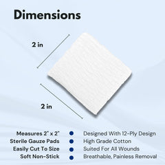 Individually packed Dealmed gauze ensures hygienic use in first aid.