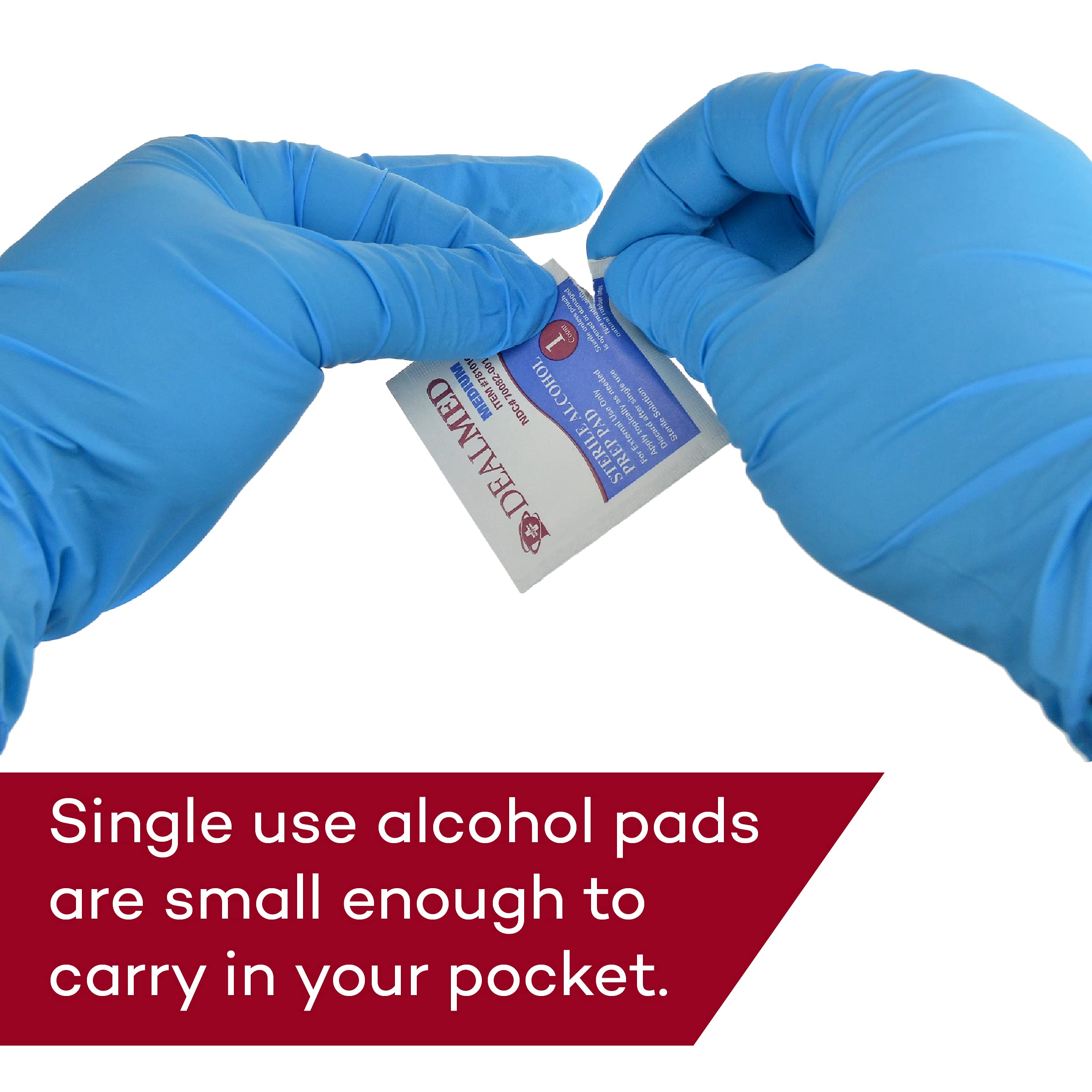 Dealmed latex-free pads provide safe skin cleansing for sensitive users