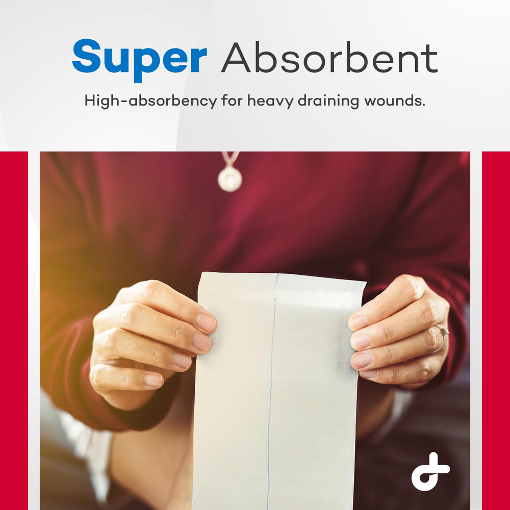 Dealmed pad absorbente para drenaje intenso y cuidado de heridas