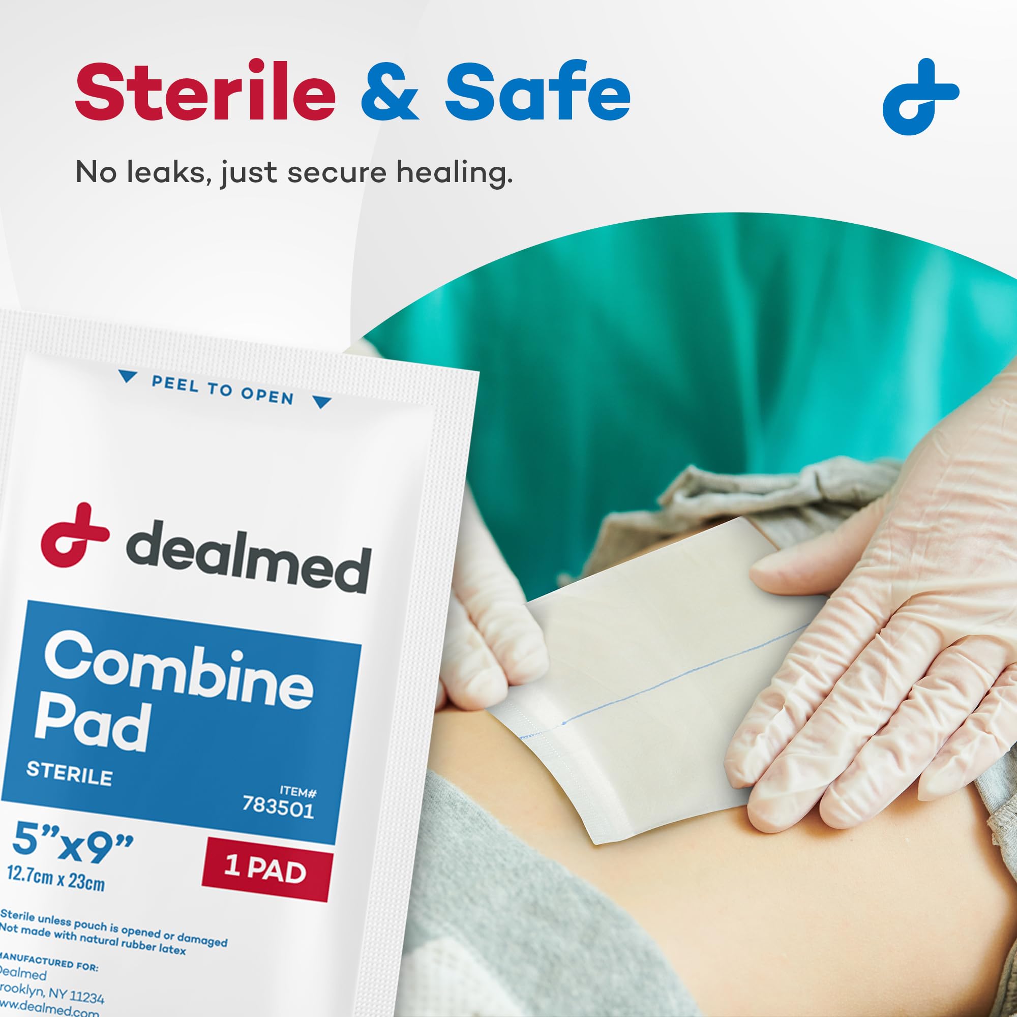 Dealmed pad para uso hospitalario con bordes sellados y protección