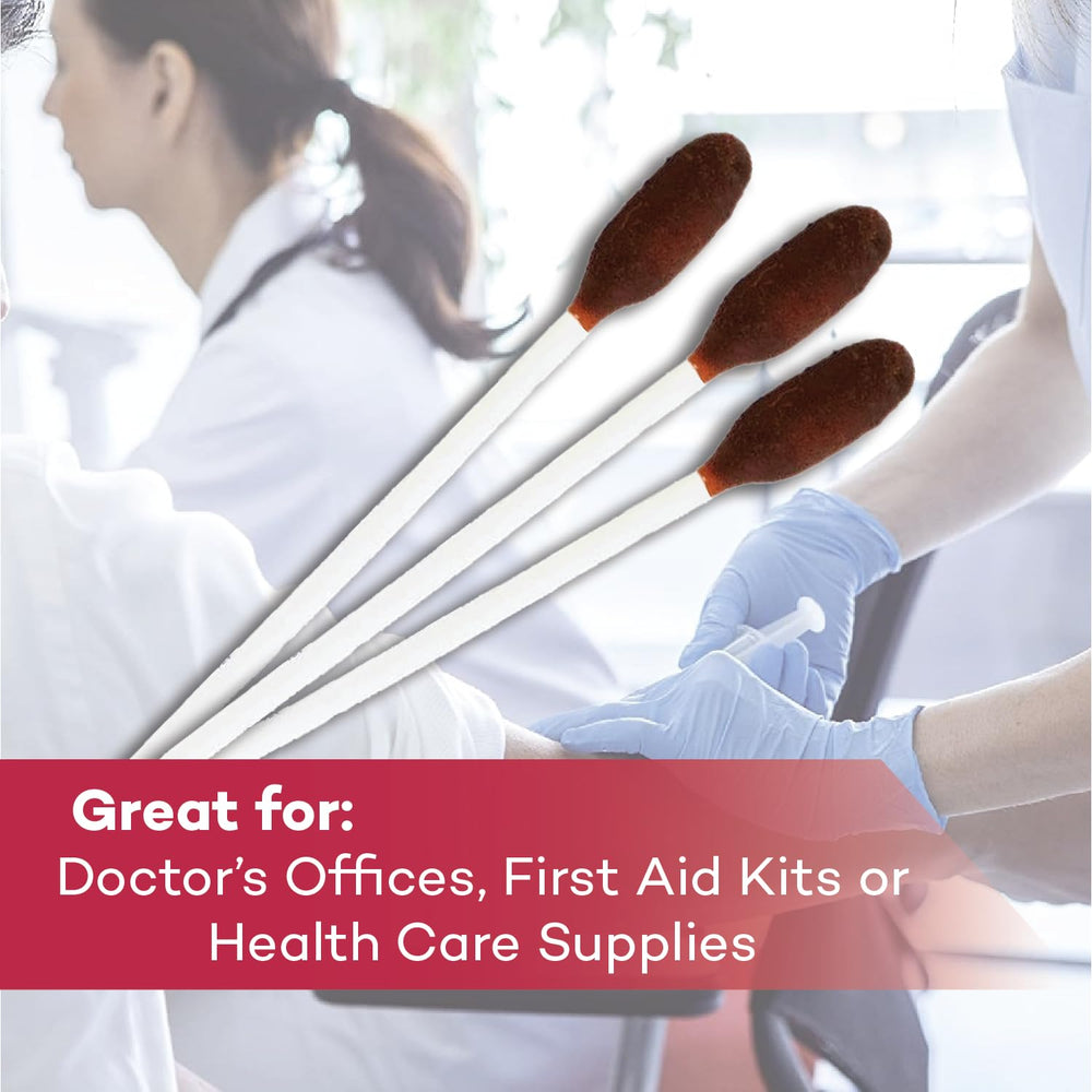 Dealmed povidone iodine 10% swabstick is fully saturated for ready cleansing