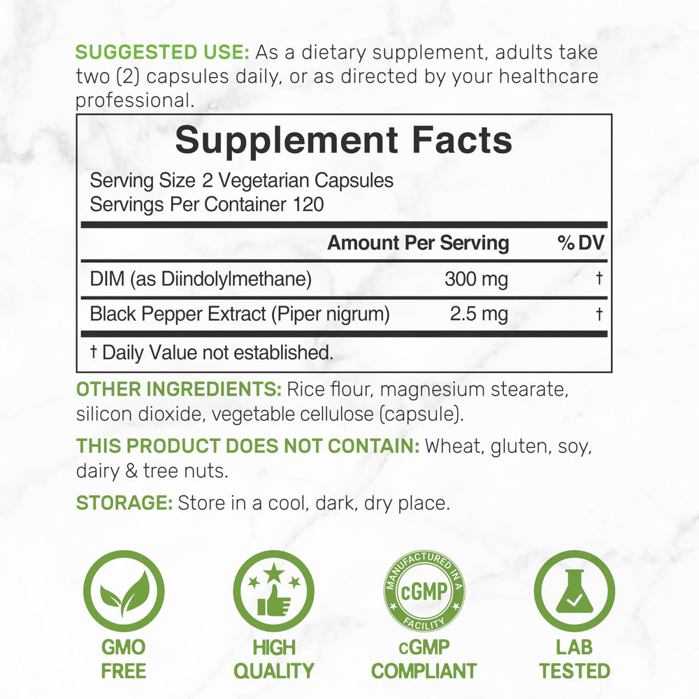DEAL SUPPLEMENT DIM vegetarian capsules showcase plant-based ingredients.