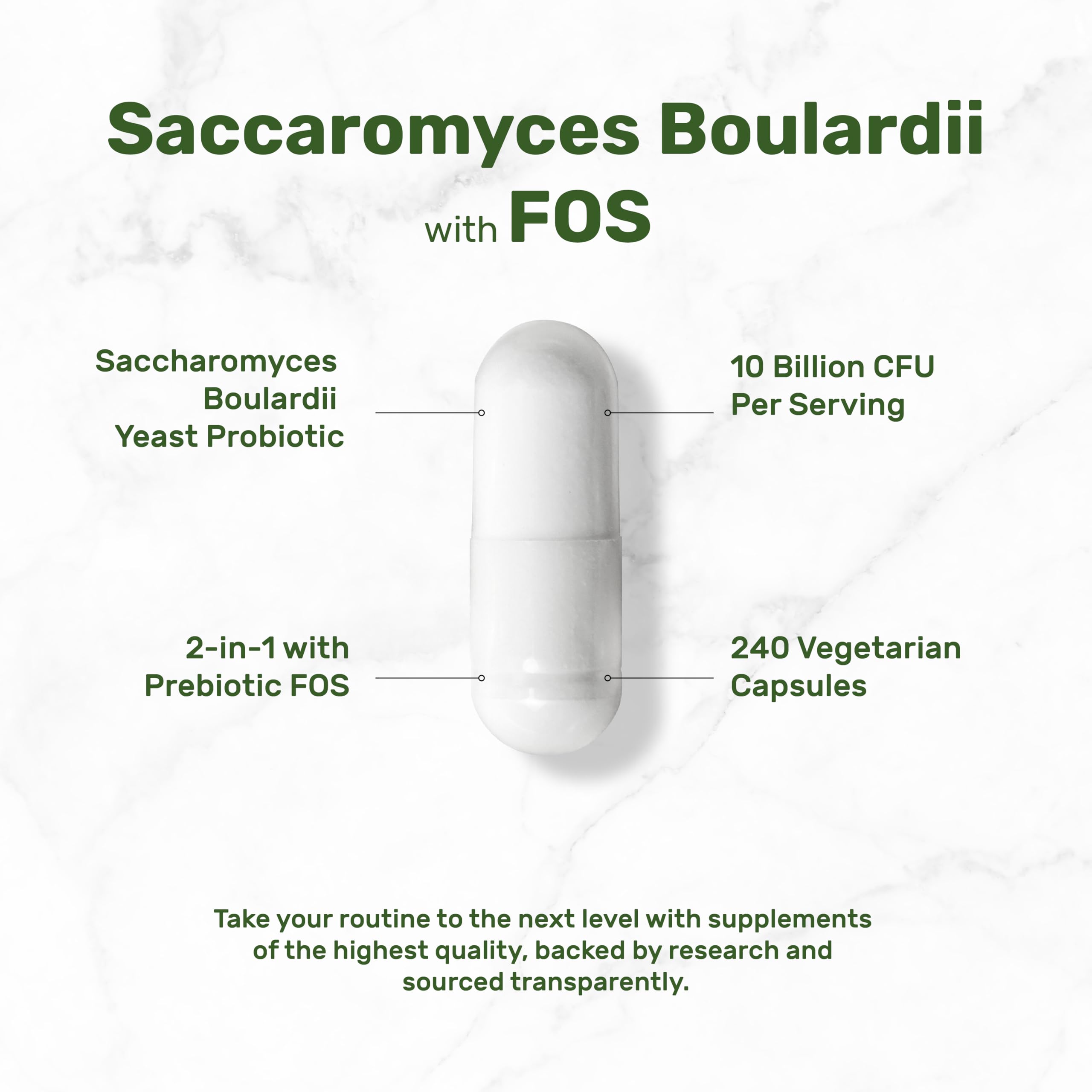 DEAL SUPPLEMENT FOS ingredient layout; supports prebiotic nutrition for gut flora.