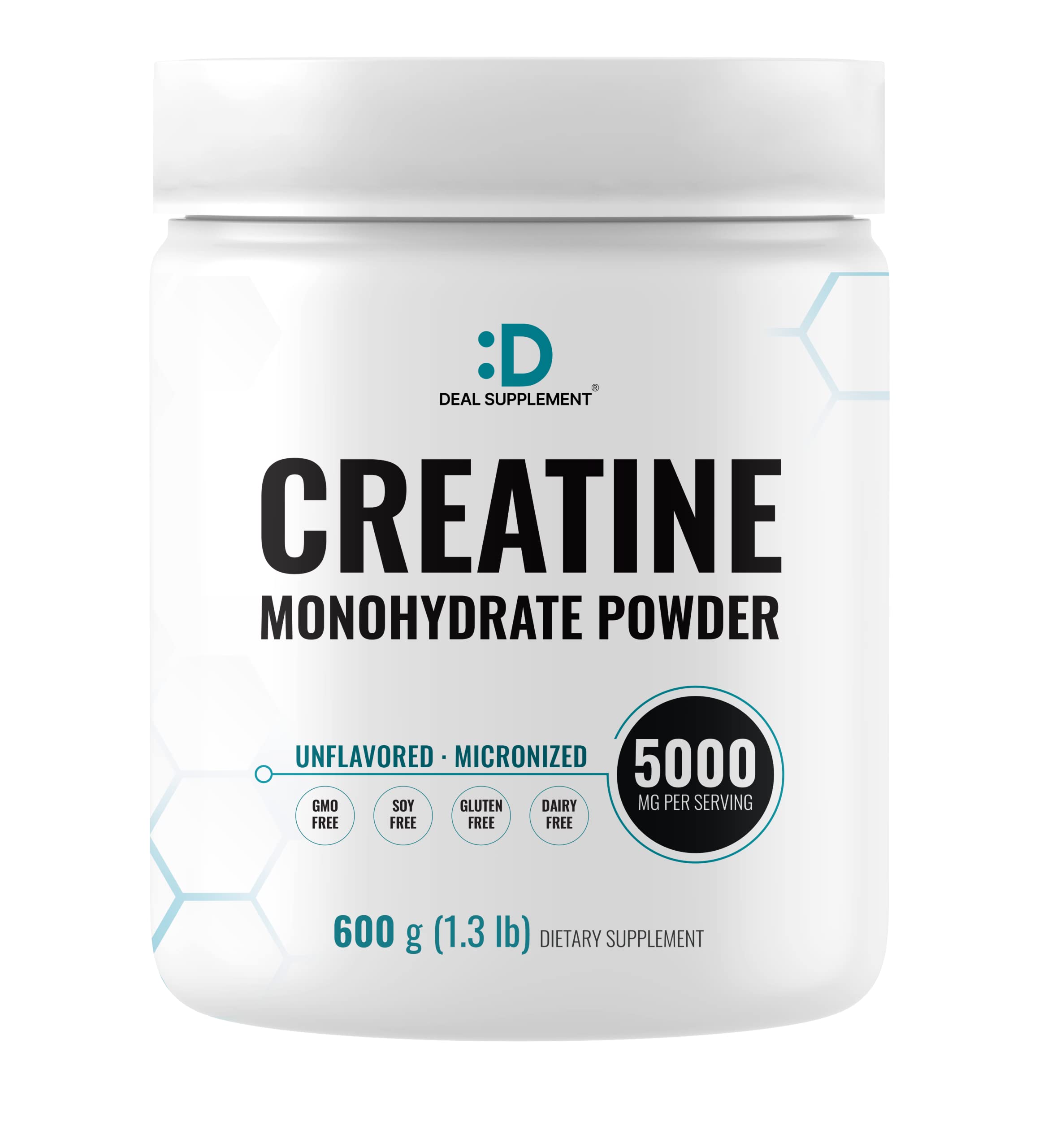 Deal Supplement Instant Creatine Micronized in a jar for easy mixing.