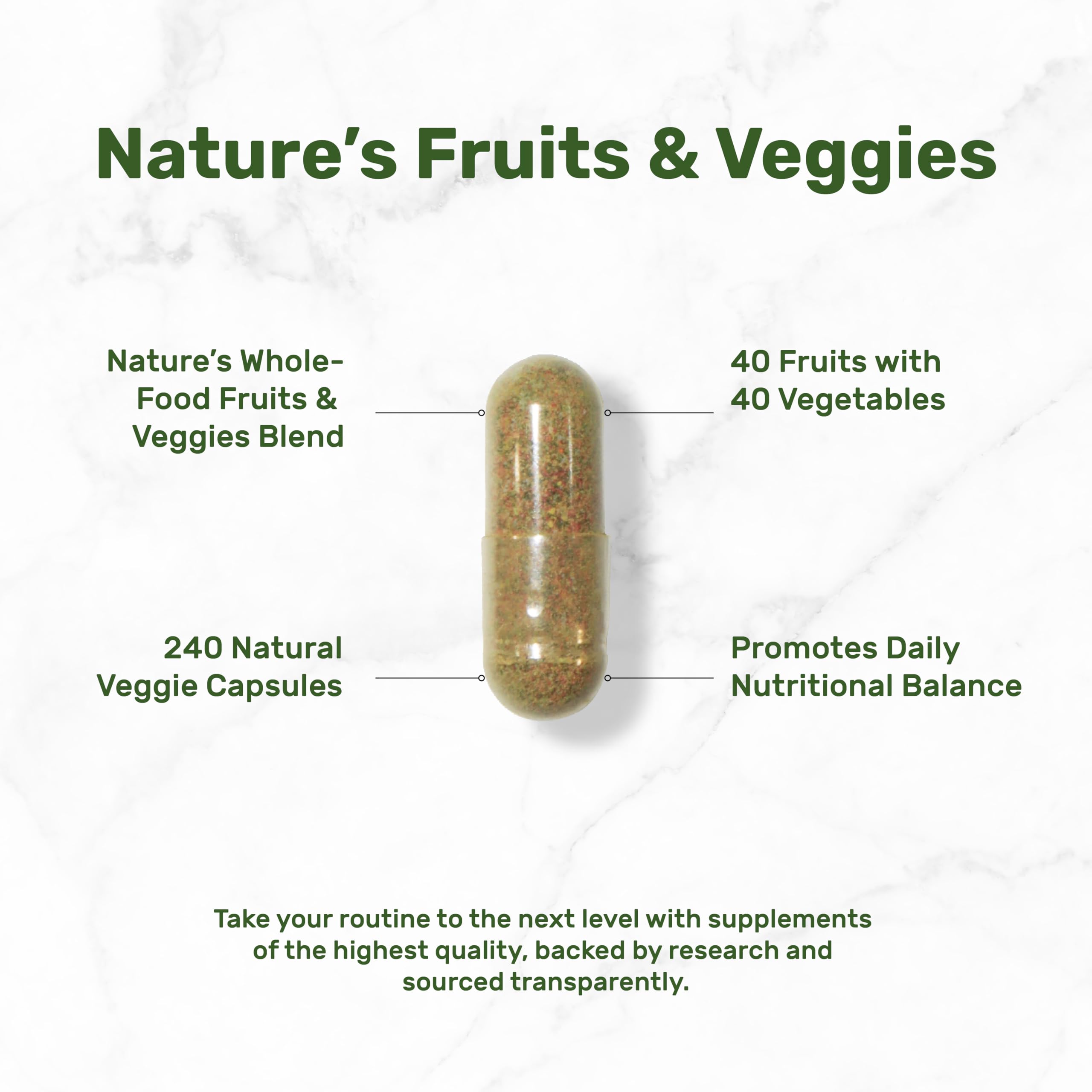 DEAL SUPPLEMENT Nature’s Fruits & Veggies label close-up highlights gluten-free formulation.