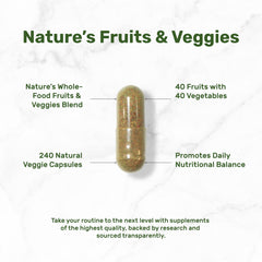 DEAL SUPPLEMENT Nature’s Fruits & Veggies label close-up highlights gluten-free formulation.