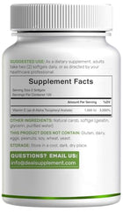DEAL SUPPLEMENT Vitamin E label view highlights non-GMO formula for daily use