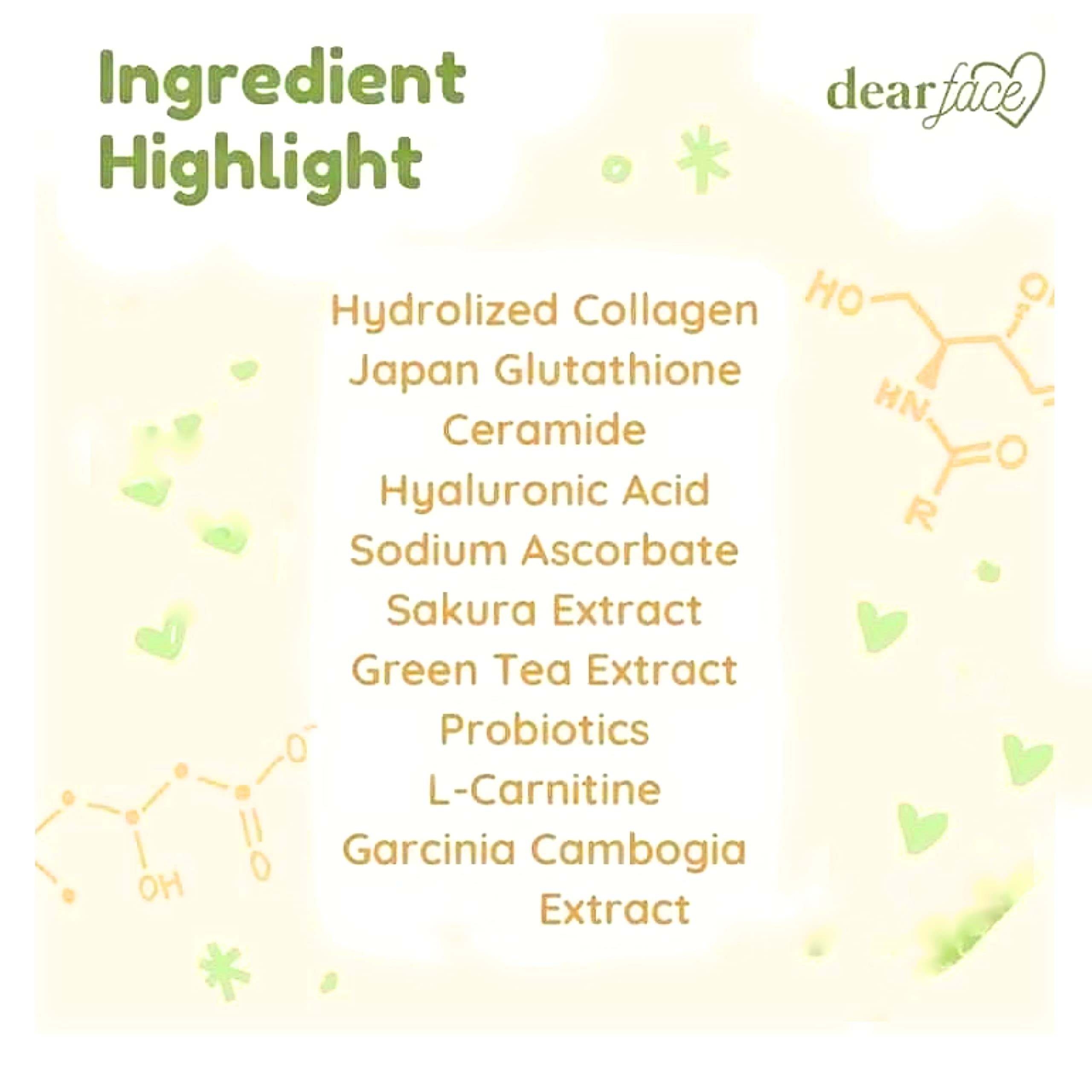 Refreshing melon-flavored collagen drink in a glass.