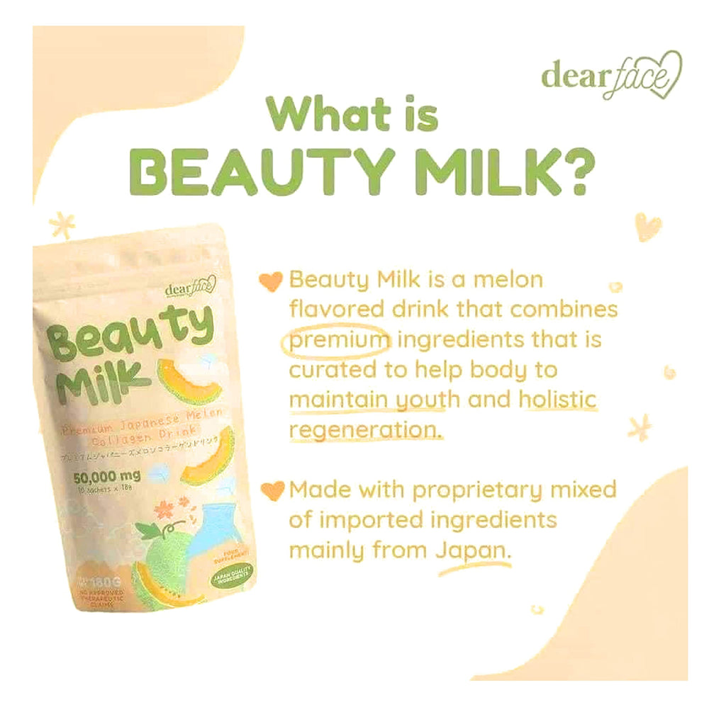 Close-up of Dear Face sachets for a convenient daily collagen boost.