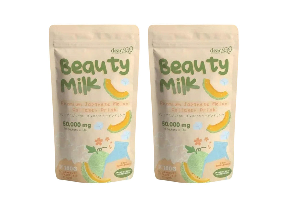 Dear Face beauty milk collagen melon two-pack box for daily use.